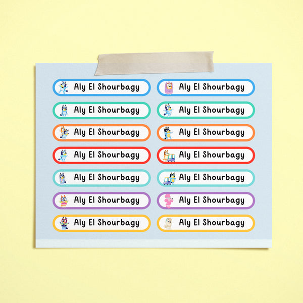 Bluey Label Stickers