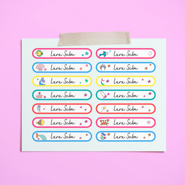 Under The Sea Label Stickers