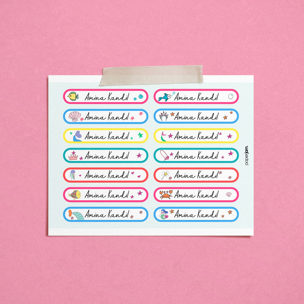 Mermaid Label Stickers