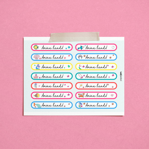 Mermaid Label Stickers