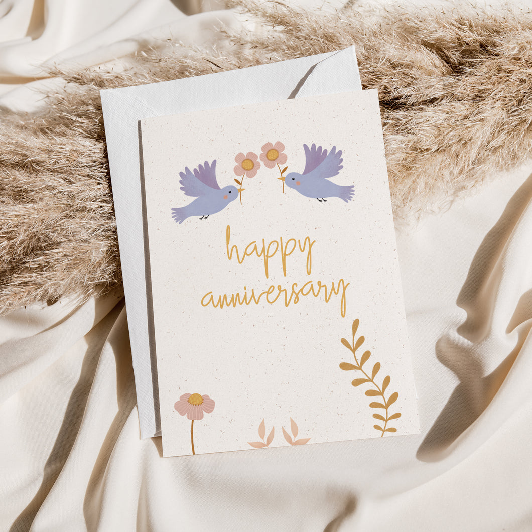 Love Birds Anniversary Card