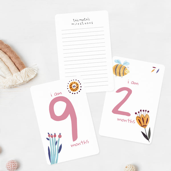 Baby Milestone Cards - Baby Girl