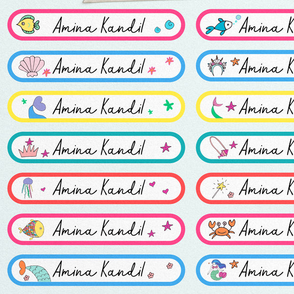 Mermaid Label Stickers