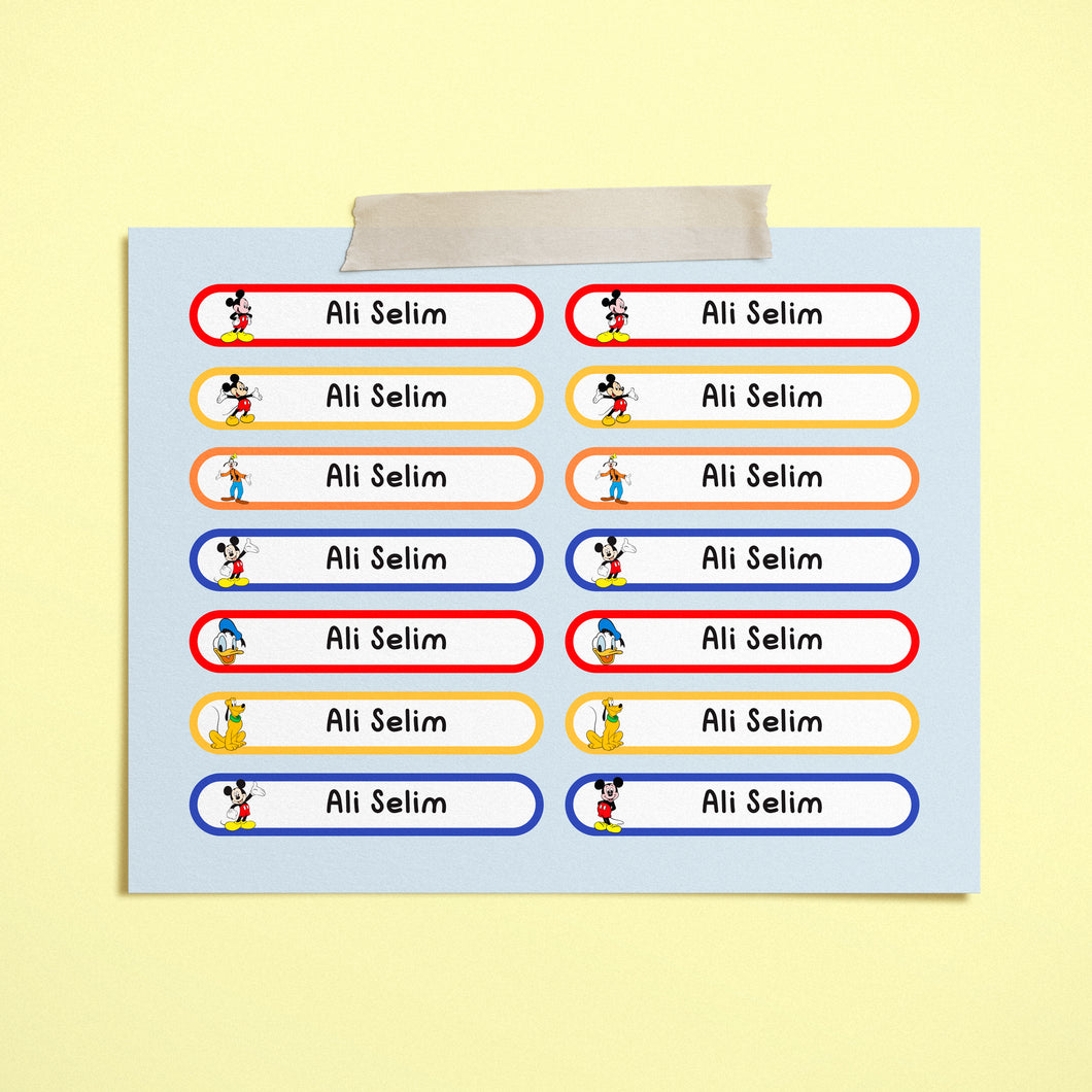 Mickey & Friends Label Stickers