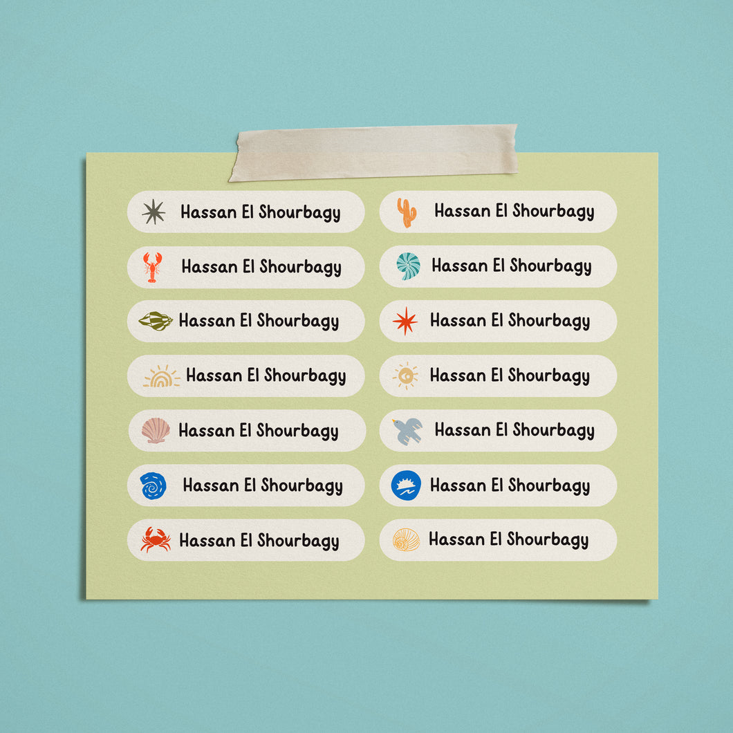 Coastal Label Stickers
