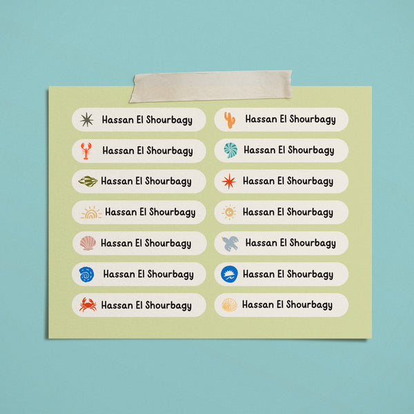 Coastal Label Stickers