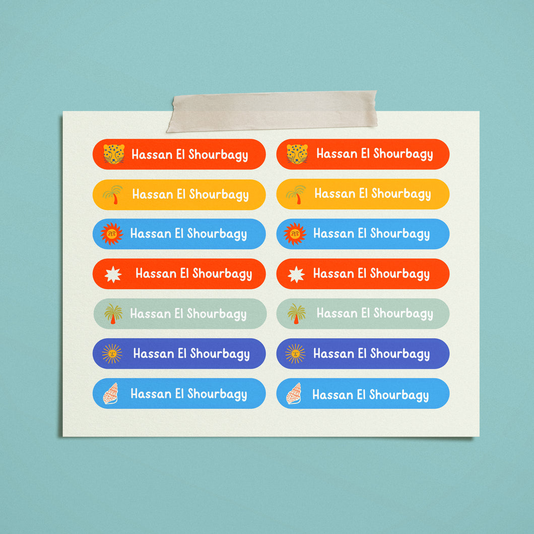 Tropical Label Stickers
