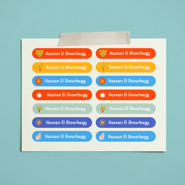 Tropical Label Stickers