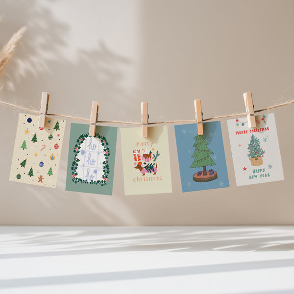 Mini Christmas Greeting Cards 01 — Pack of 5