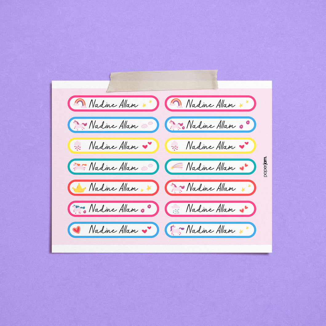 Unicorn Label Stickers