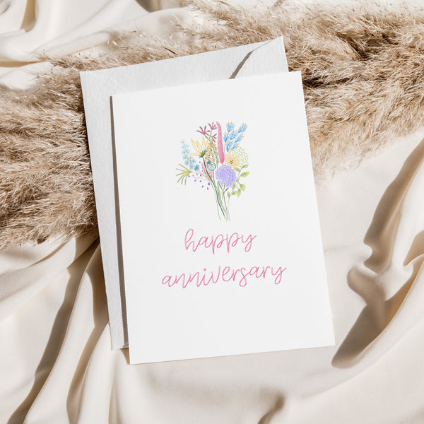 Happy Anniversary Flower Card