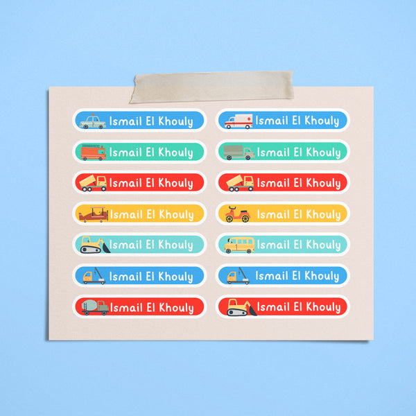 Vehicles Label Stickers