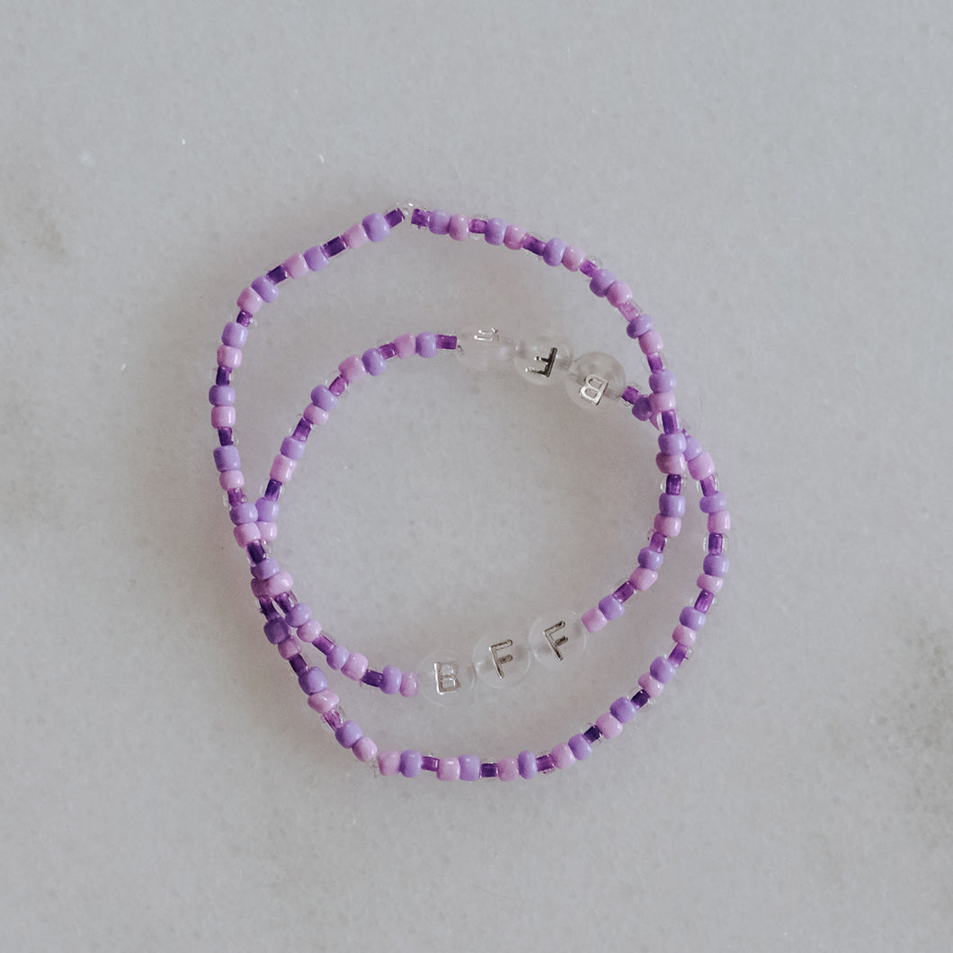 BFF Best Friends Purple Bracelets