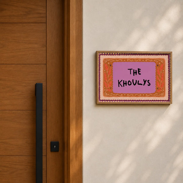 Folk Family Name Sign