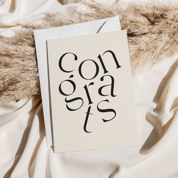 Congrats Playful Letters Card