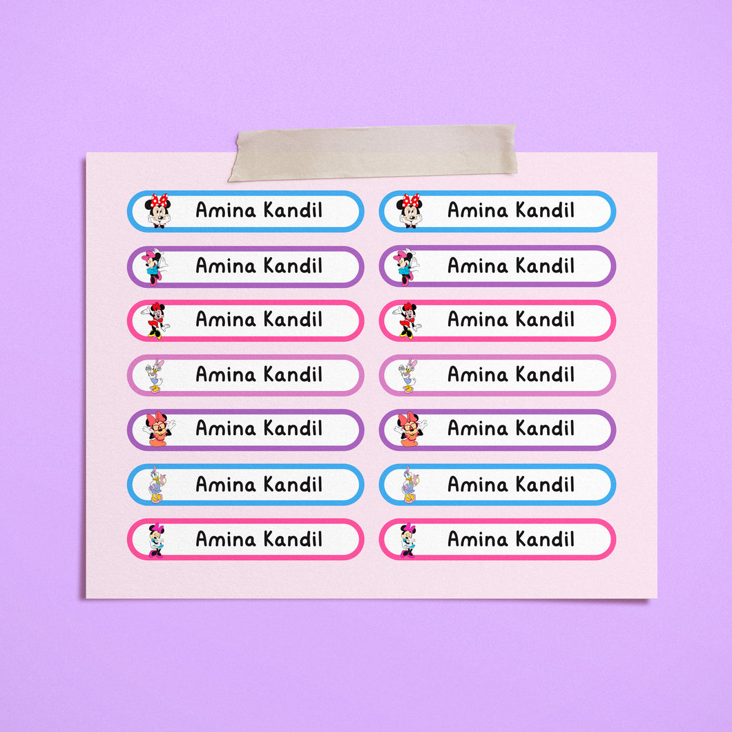 Minnie Mouse Label Stickers