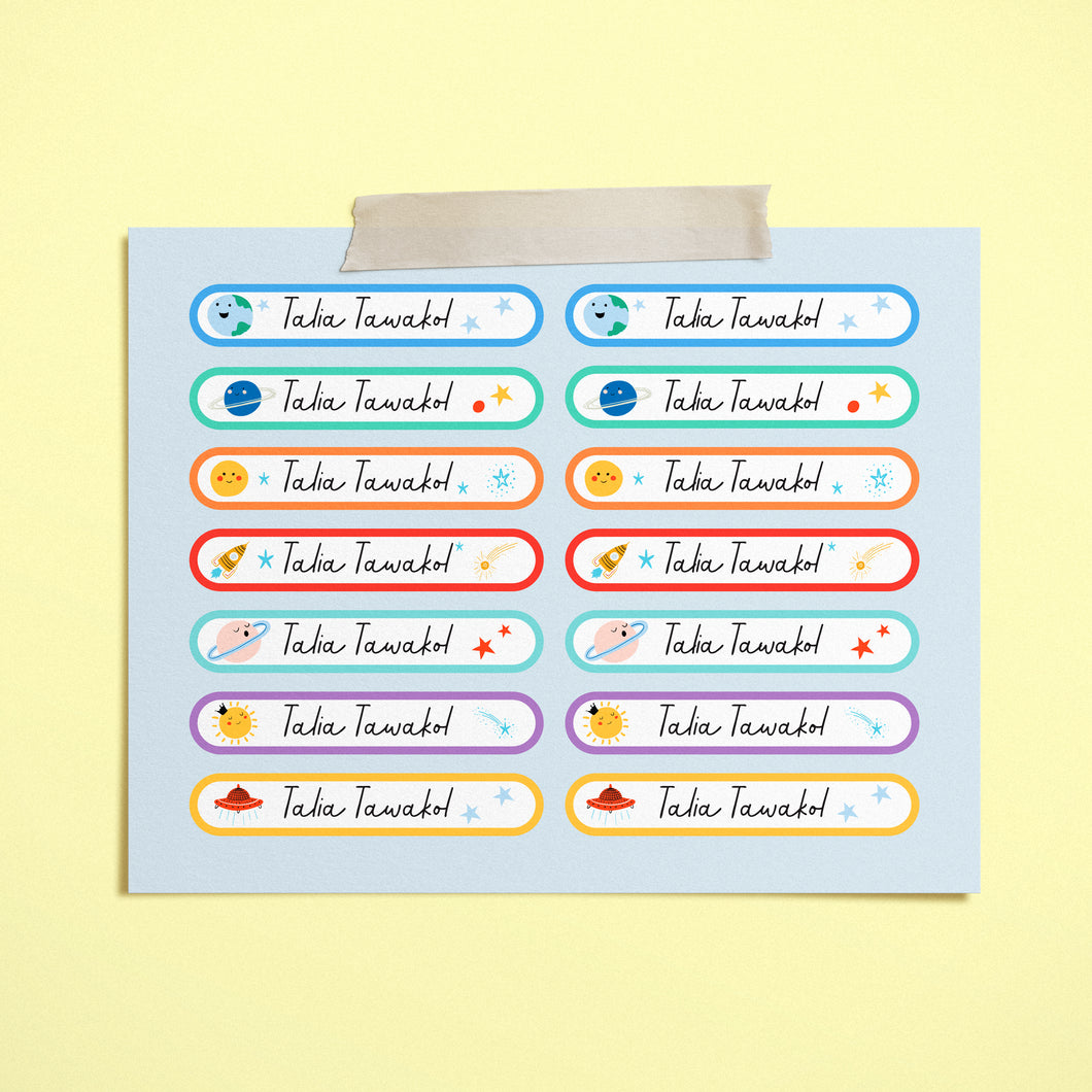 Space Label Stickers