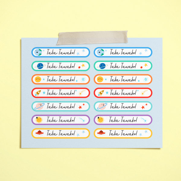Space Label Stickers