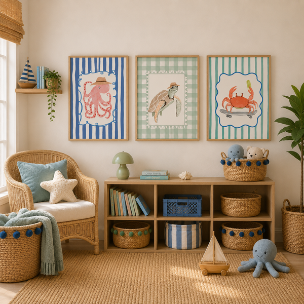 Set of 3 - Kids Coastal Animals