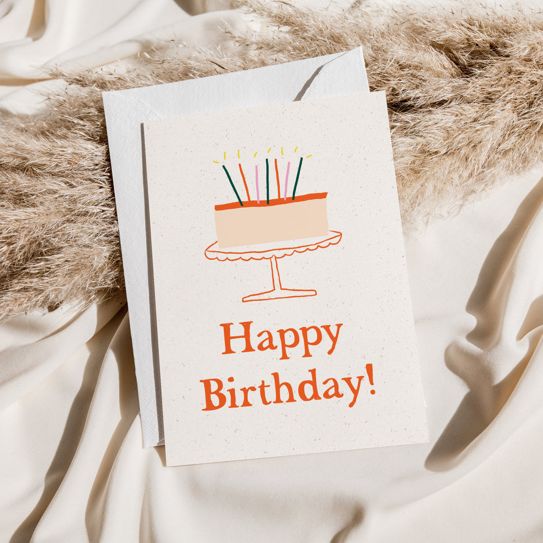 Orange Birthday Card