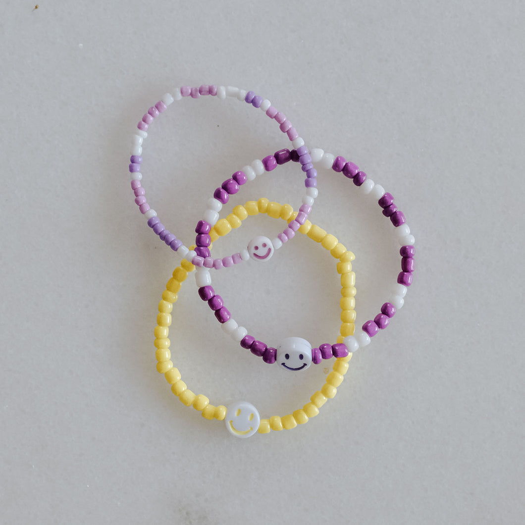 Smiley Friendship Trio Bracelets