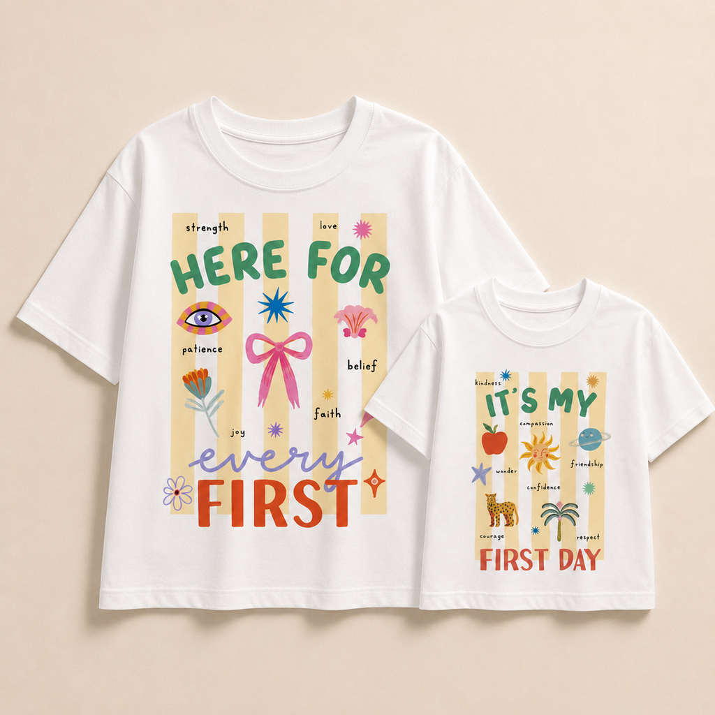 Mom and Kid First Day T-shirts