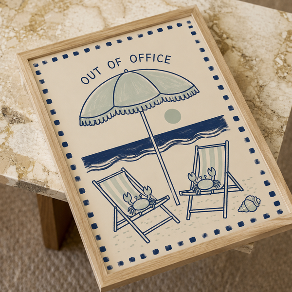 Out of Office Beach Print
