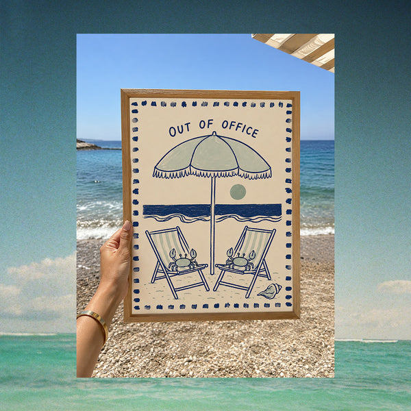 Out of Office Beach Print