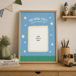 First Day of Nursery Flag and Print - Blue