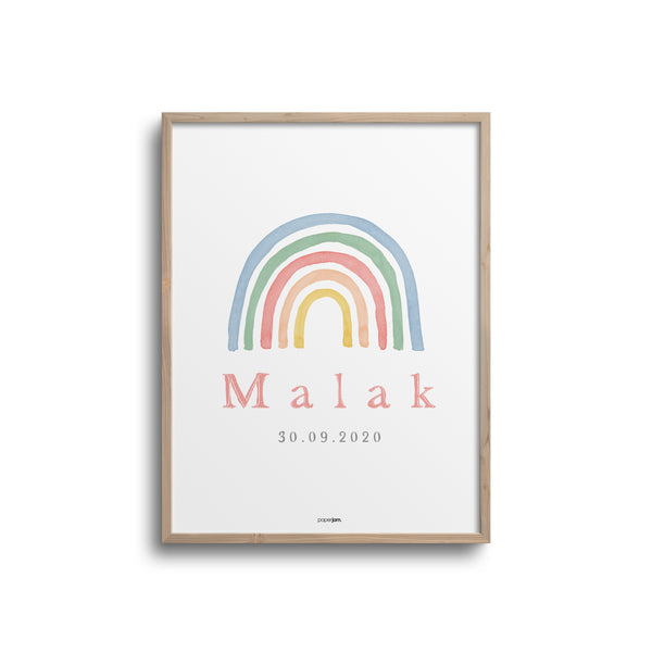 Custom Girl Name Print - Rainbow