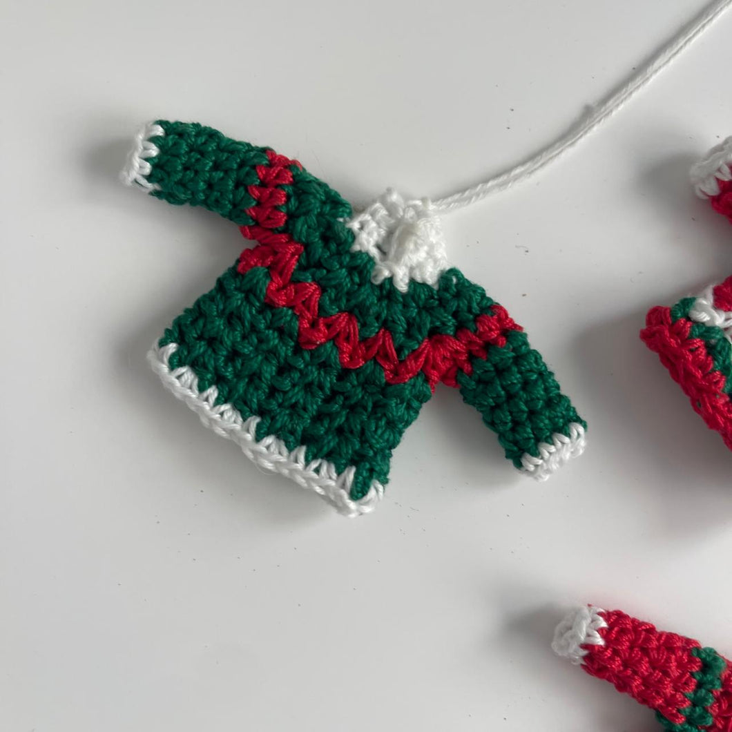 Green Christmas Sweater Ornament