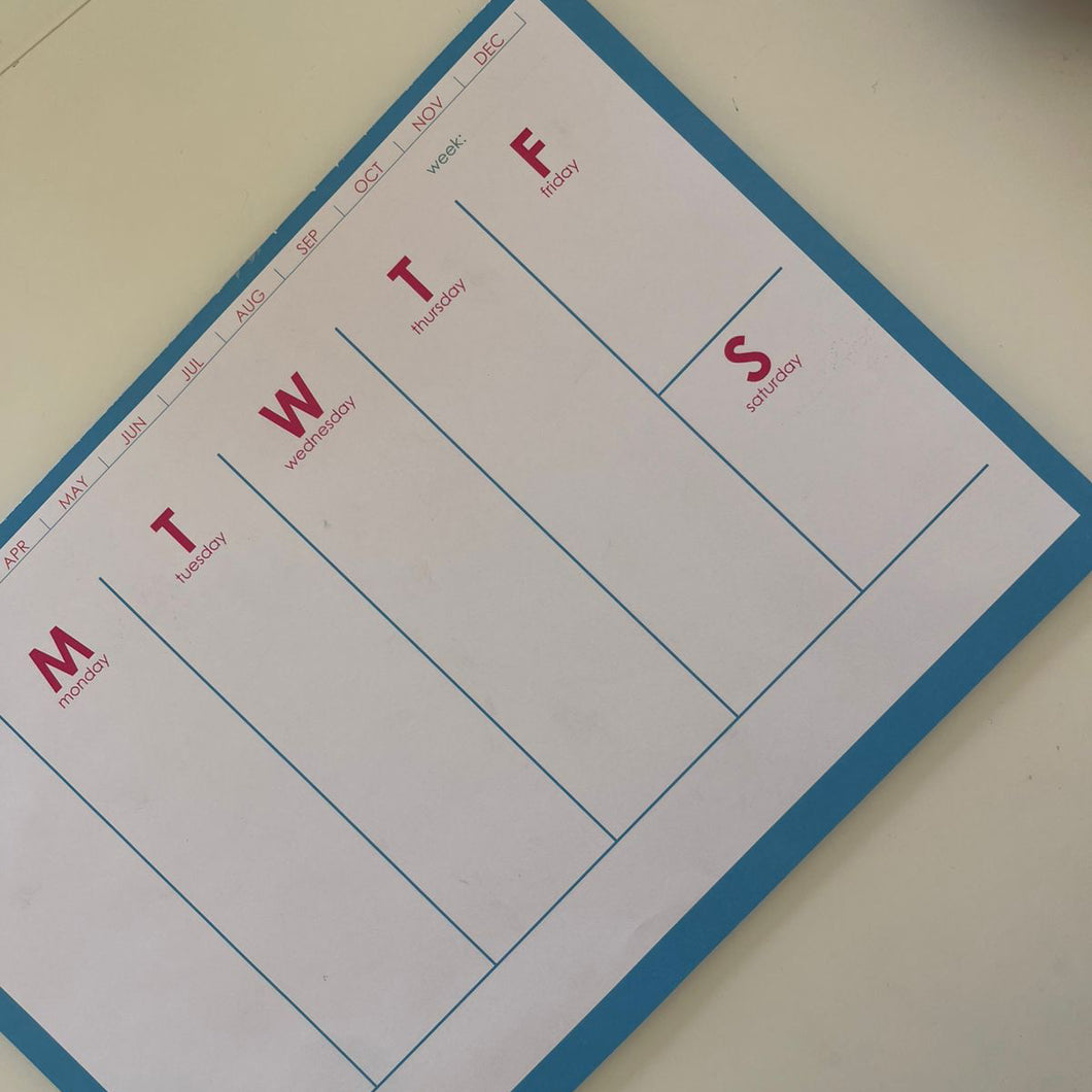 Blue Weekly Plan Notepad