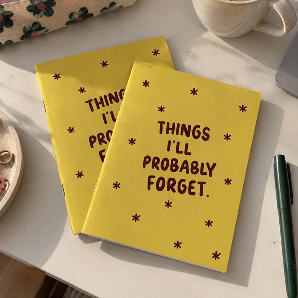 Things I'll Forget Soft Cover Notebook