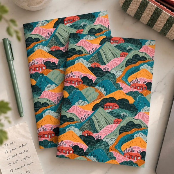 Houses and Hills Soft Cover Notebook