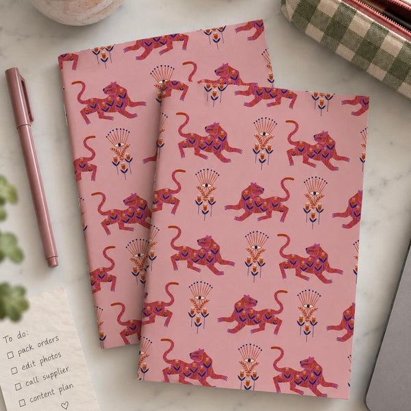 Pink Tigers Soft Cover Notebook