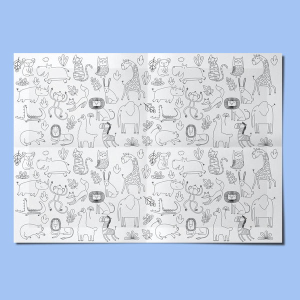Wild Animals Giant Coloring Sheet