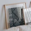 Framed Black Fabric