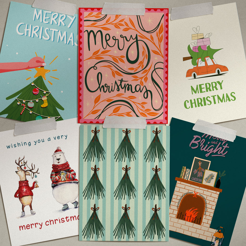Christmas Card Bundle 02 (Pack of 6 Cards)