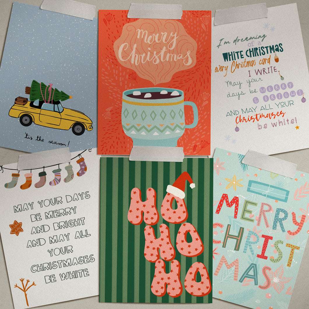 Christmas Card Bundle 03 (Pack of 6 Cards)
