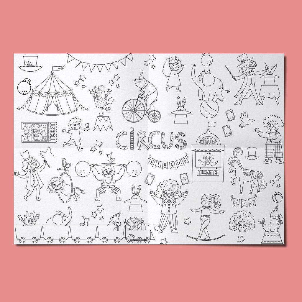 Circus Giant Coloring Sheet