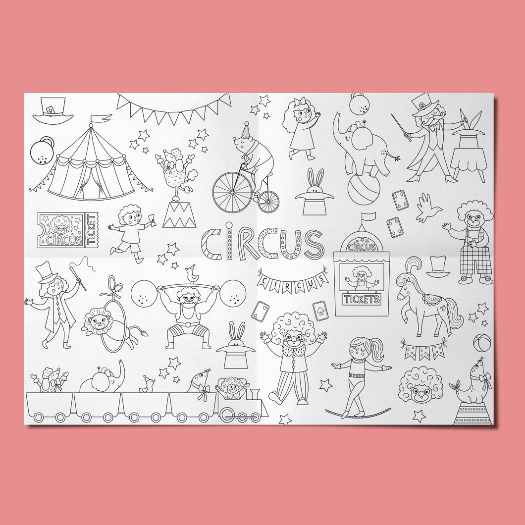 Circus Giant Coloring Sheet