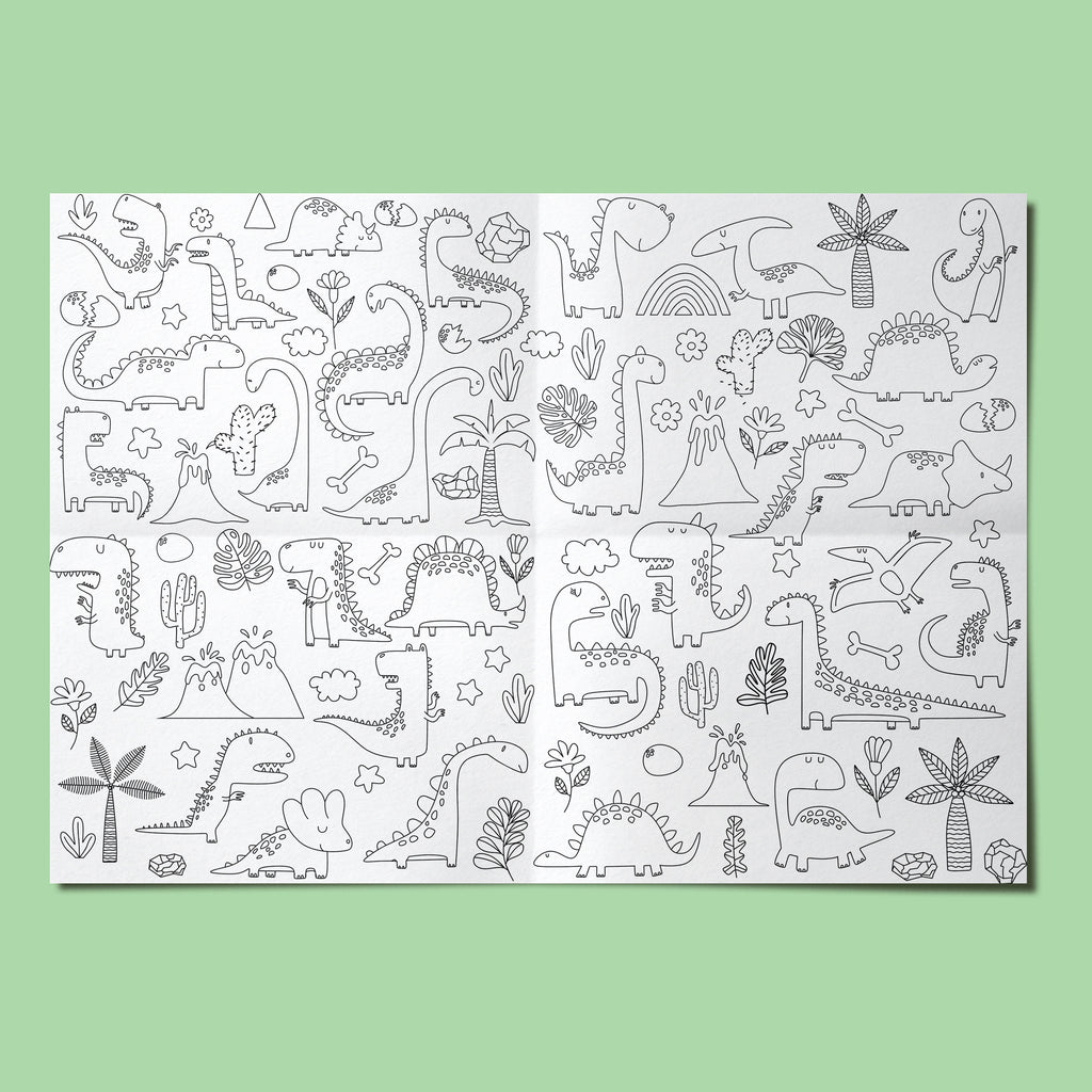 Dinosaurs Giant Coloring Sheet