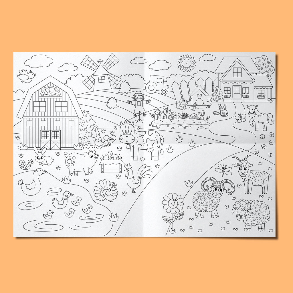 Farm Giant Coloring Sheet