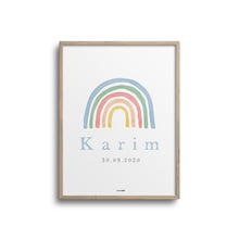 Load image into Gallery viewer, Custom Boy Name Print - Rainbow
