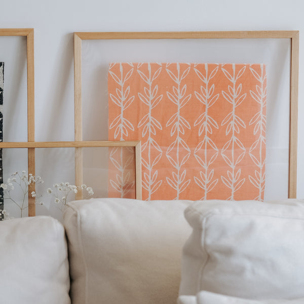 Framed Orange Fabric