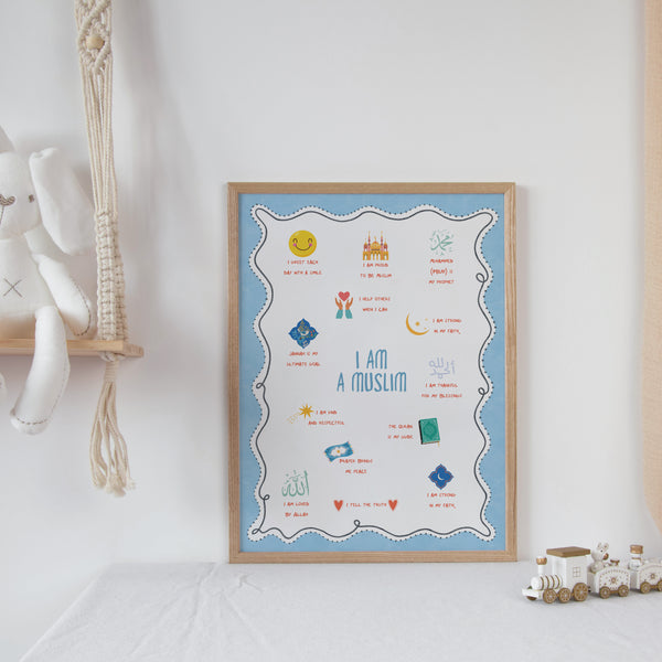 I Am a Muslim Kids Affirmations Print