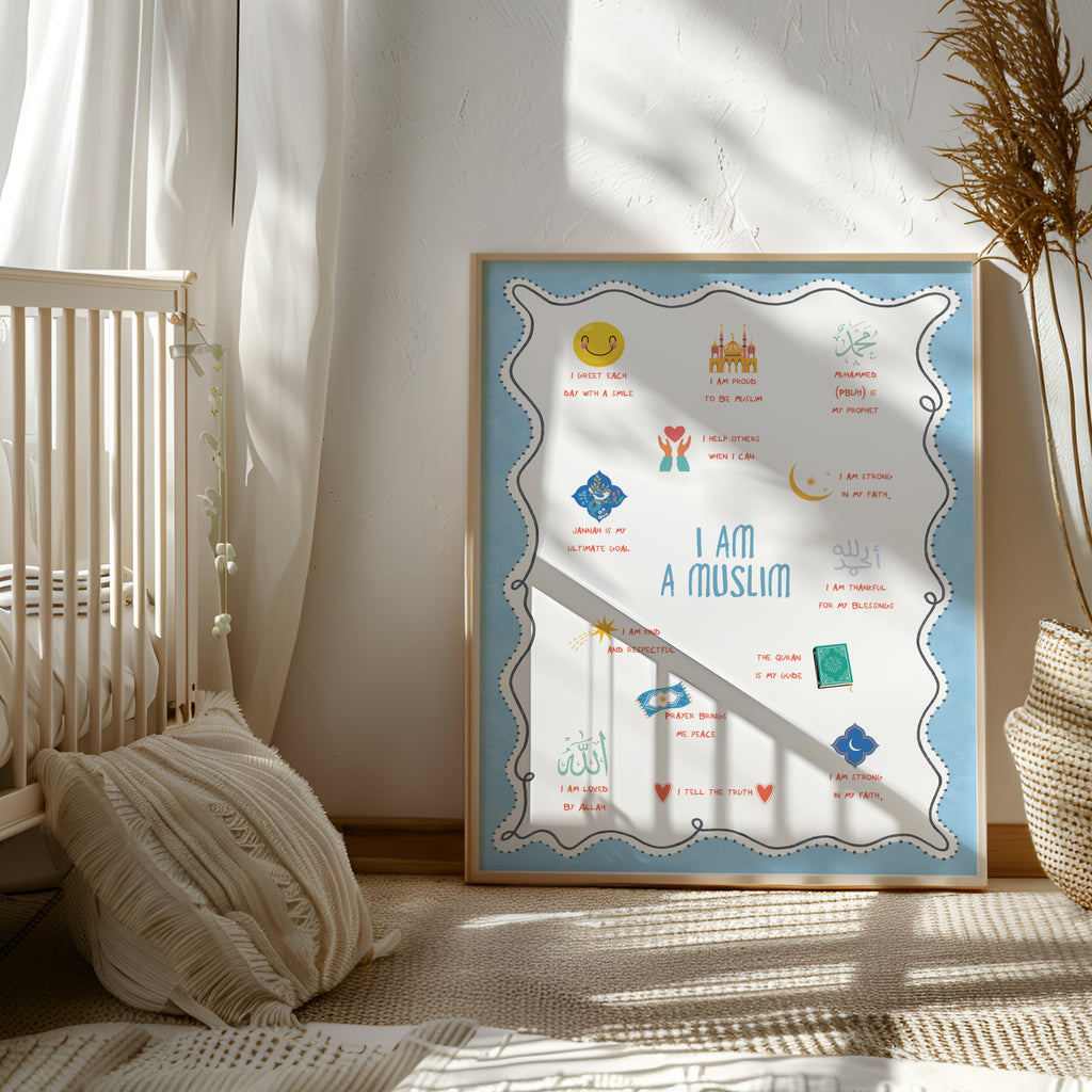 I Am a Muslim Kids Affirmations Print