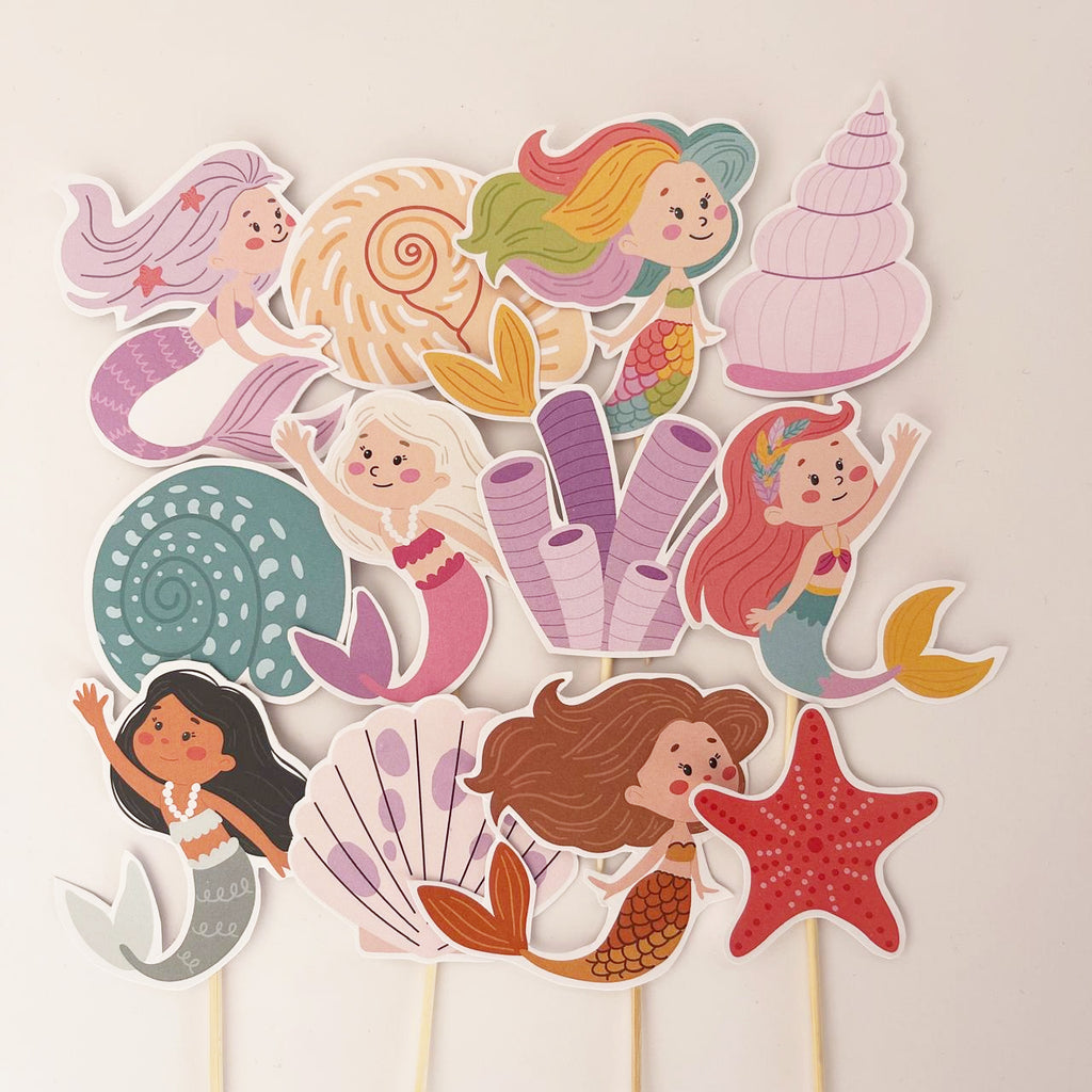 Mermaid Party Cake Toppers