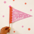First Day of School Flag and Print - Pink