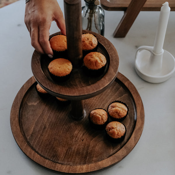 Round Double Serving Tray